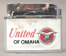 1950's UNITED OF OMAHA Warco Cigarette Lighter