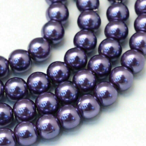 60 Glasperlen 10mm Glänzend Metallic Beads Set Perlen Mix Glas Schmuck Basteln - Bild 22 von 38