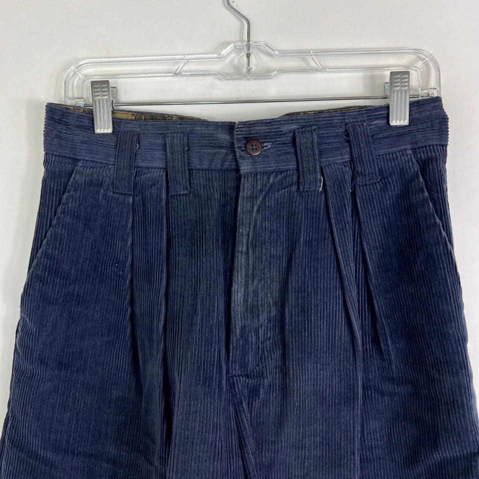 Vintage Palmetto's Loafers Shorts Women's Size 11 Corduroy Culotte Navy Blue VTG - Image 2 of 4