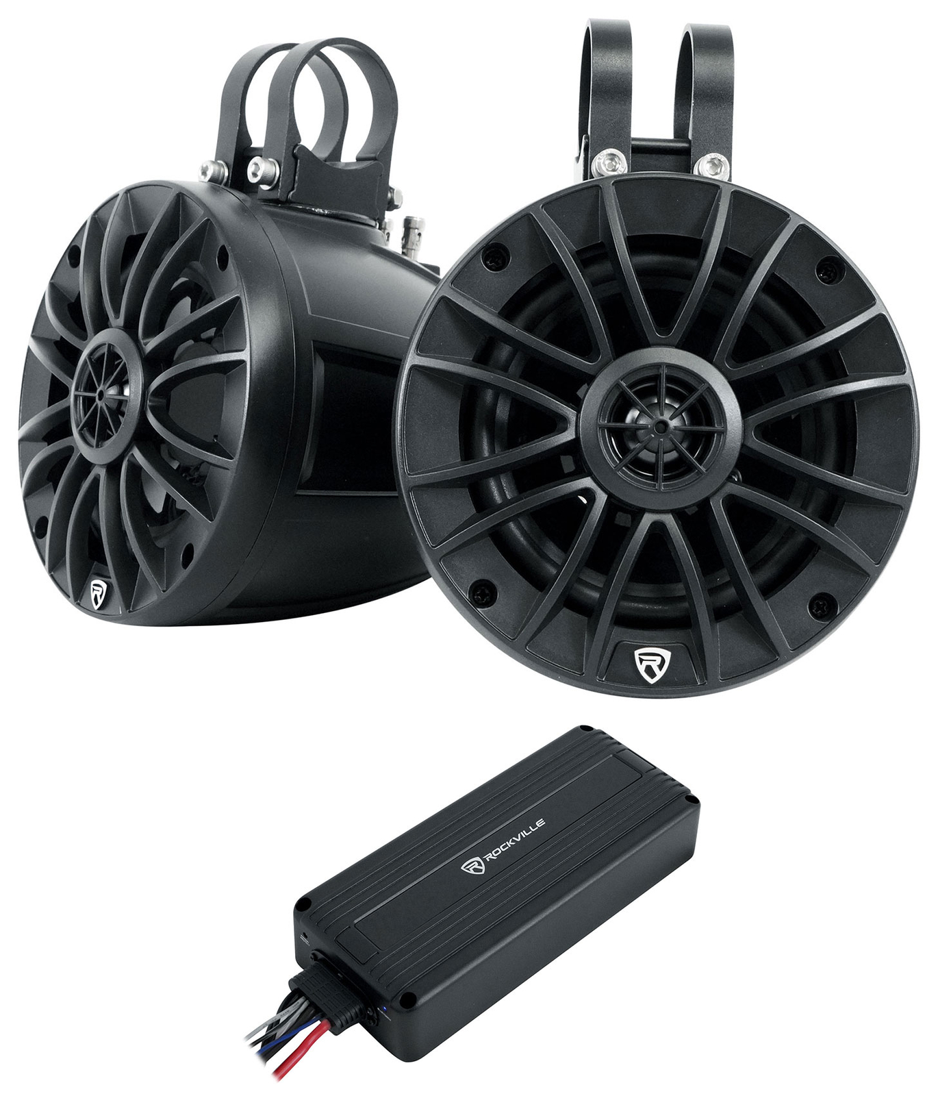 2 Колонки Rockville UT525B 525 Tower Усилитель Bluetooth для квадроцикловUTVRZR