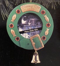 HALLMARK Keepsake Special Cat CLASSY CAT 1993 CHRISTMAS ORNAMENT Photo Holder.