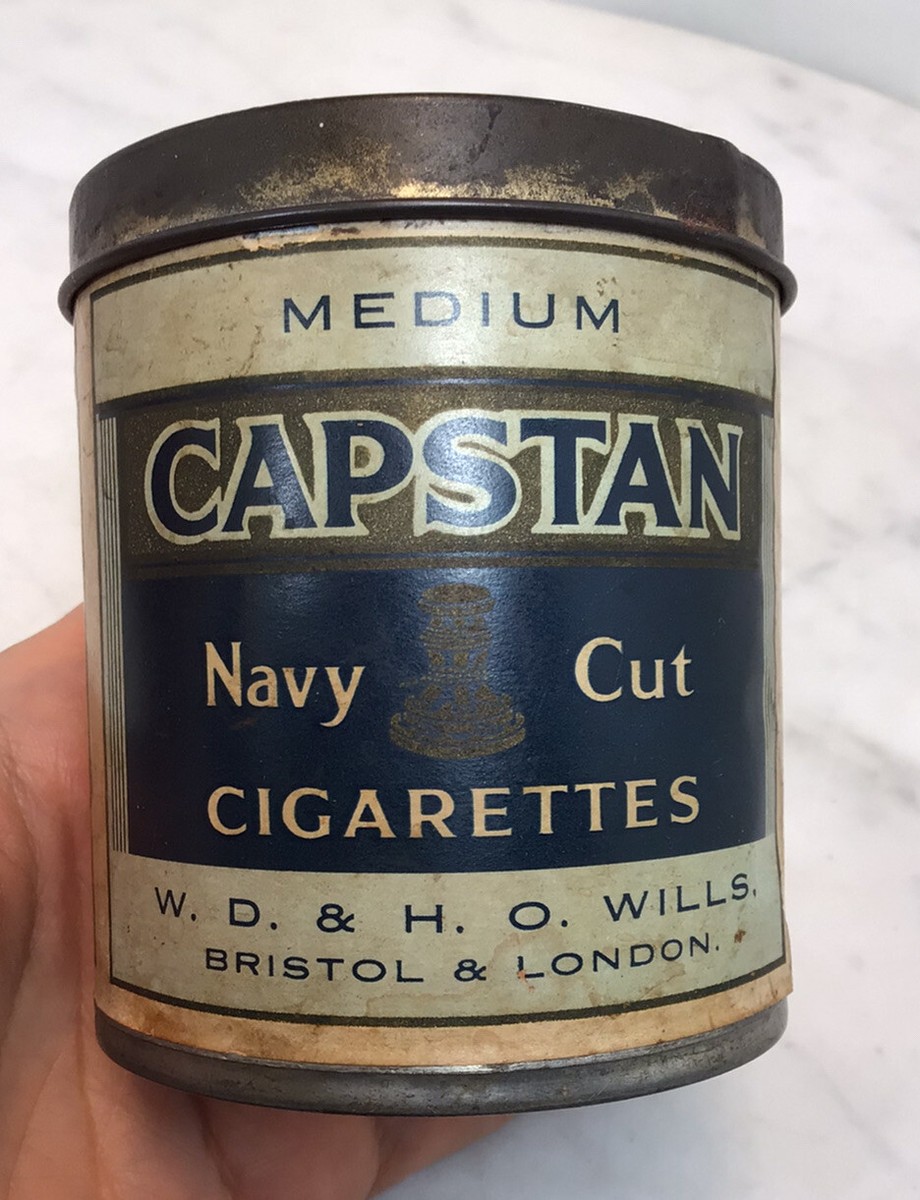 capstan navy cut cigarettes tin Vintage CAPSTAN NAVY CUT Cigarette Tin Can Advertising England