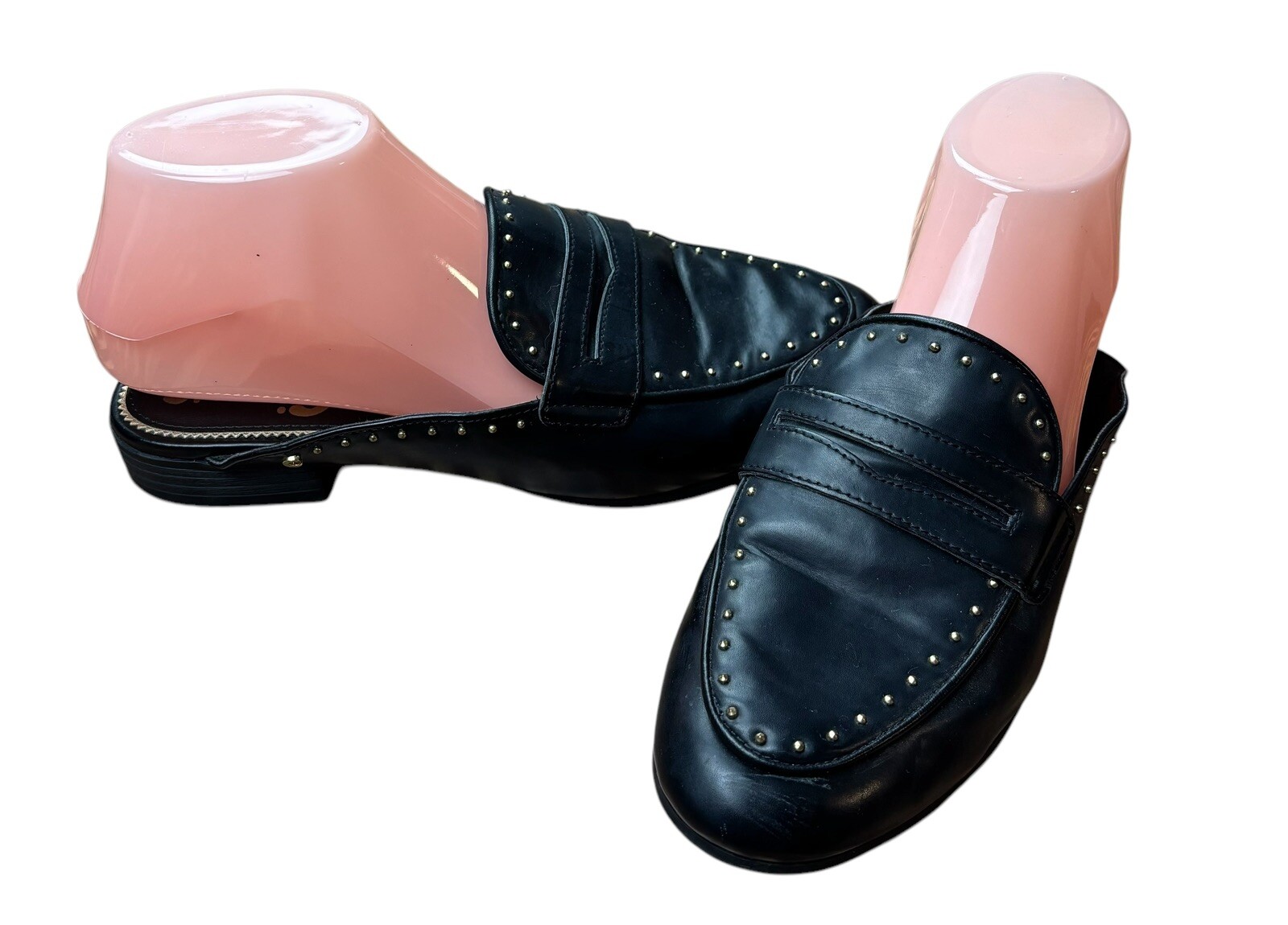 Sam Edelman Hanlon Leather Mule Loafers for Women in Black Size 7M