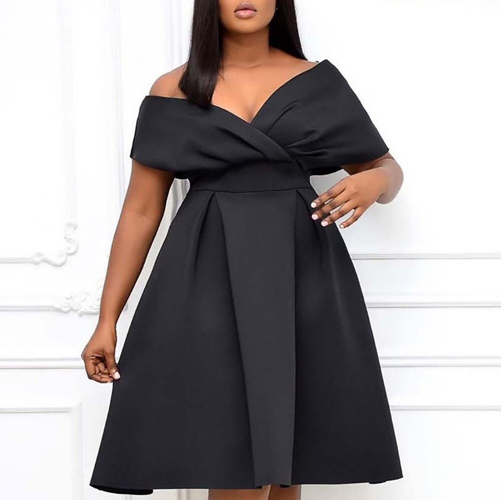 formal midi dress plus size pretty PALOMA|Plus Size Ruffled Sleeves Lace A-Line Formal Evening Dress