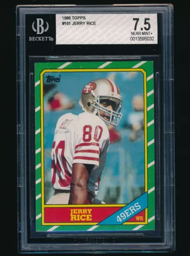 1986 Topps rookie #161 Jerry Rice RC BGS 7.5