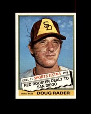 Doug Rader Signed 1976 Topps Traded San Diego Padres Autograph