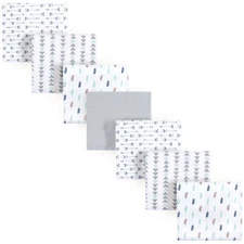 Luvable Friends Cotton Flannel Receiving Blankets, Boy Feathers, One Size