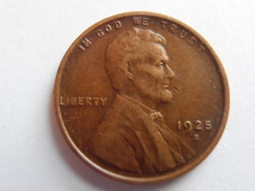 1925 S Lincoln Cent, Low Mintage, Better grade AU coin (25SEFC) - Picture 3 of 4