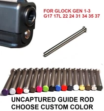 Uncaptured Stainless Steel Guide Rod for Glock 17 17L 22 24 31 34 GEN 1 2 3