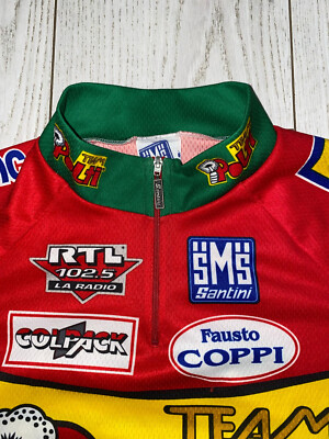 VTG SMS Santini 80s Fausto Coppi Team Polti Full Zip Men's Cycling