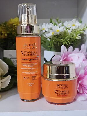 active caviar  Vitamin C and Tumeric Serum Snd Face Cream 