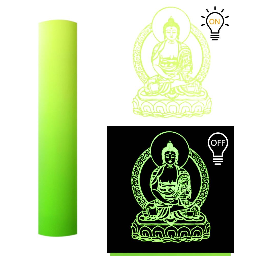 30CMX15CM Glow in the Dark Permanent Vinyl for Cricut Luminous Adhesive  Vinyl Sheets for Cups Mugs