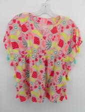 Cat  Jack Medium 7/8 Short Sleeve Fruity Colorful Shirt