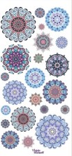 Violette Winter Blues Medallion Mandela Stickers Scrapbook Craft Planner Supply