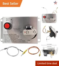 Gas Fire Pit Control Panel - Safety Flame Failure Valve & Ignition Knob Assembly