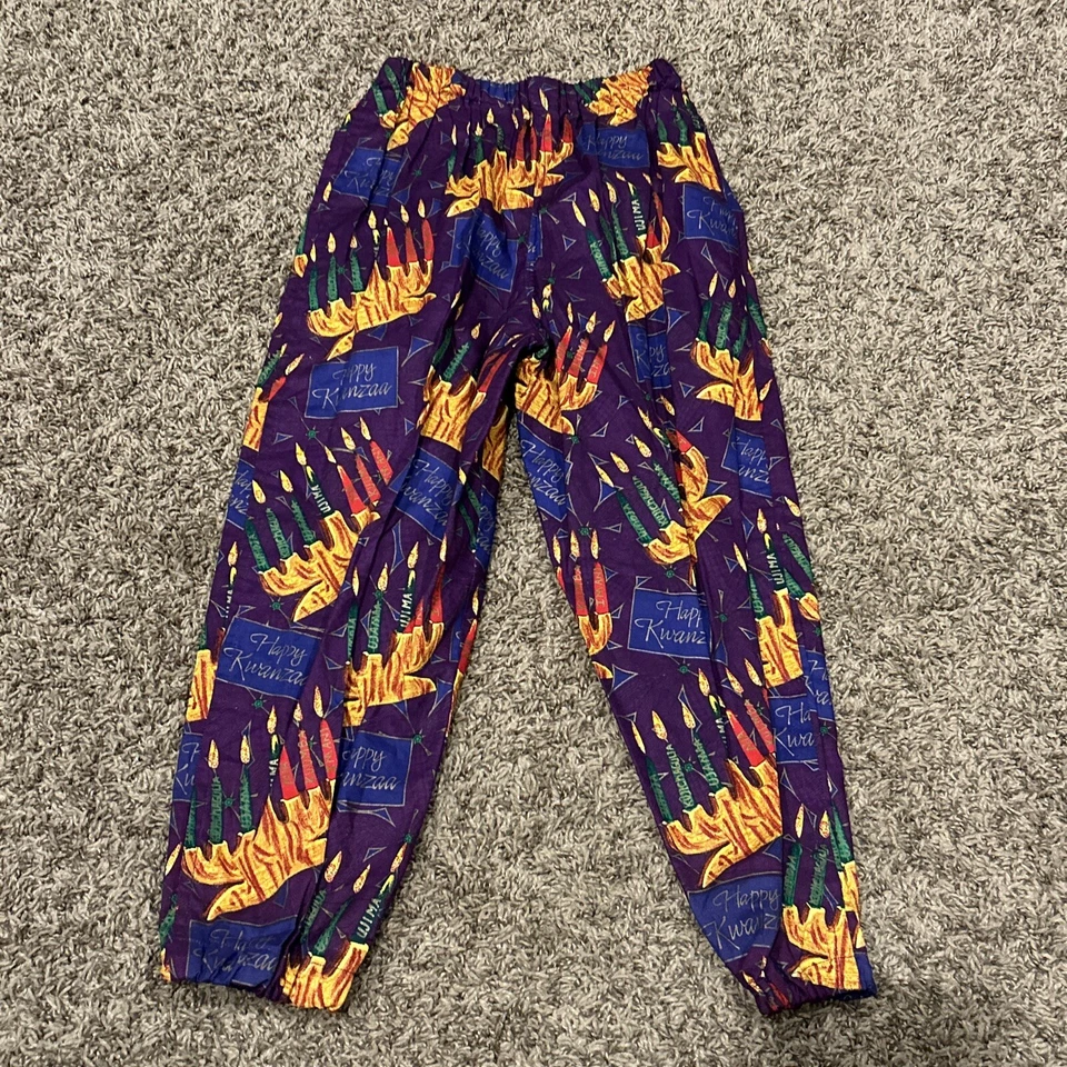 Happy Kwanzaa 睡衣套装手工制作紫色女孩套装假日 A50 — 第 4/4 张图片