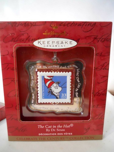 Hallmark THE CAT IN THE HAT STAMP ORNAMENT 1999  NRFB - Imagen 1 de 2