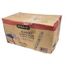 1400 Pair Kari-Out Disposable Round 8.5" Bamboo Chopsticks, Individually Wrapped