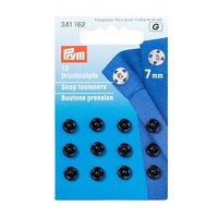 AnnäH DruckknöPfe 7 Mm Schwarz 12 StüCk Prym 341162 Zum AnnäHen Metall