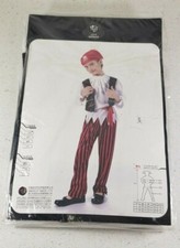 Kids Caribbean Pirate Costume Small 4-6 With Headscarf New
