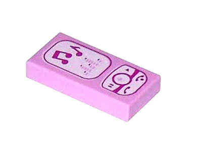 LEGO MP3 Music Player ~ Pink 1x2 Printed Tile Music Musical Notes Cell Phone NEW