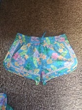 Wonder Nation Girls XL 14-16 Crochet Swim Shorts with UPF 50 COLOR BLUE NWT