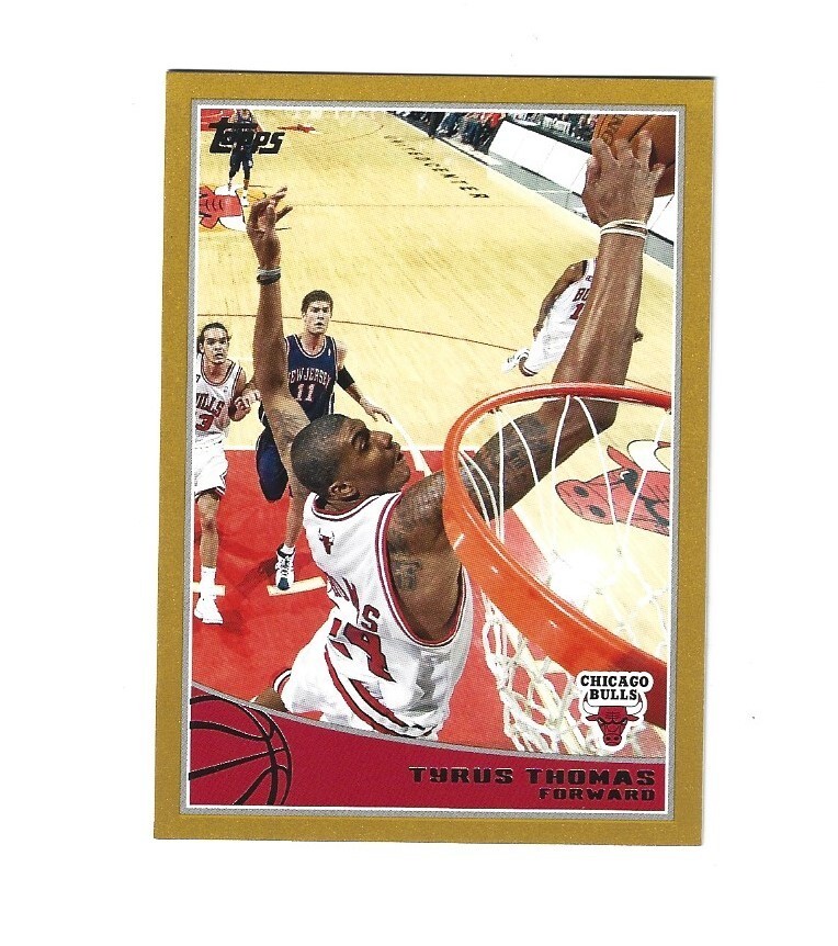 2009-10 Topps Gold #39 Tyrus Thomas /2009  CHICAGO BULLS