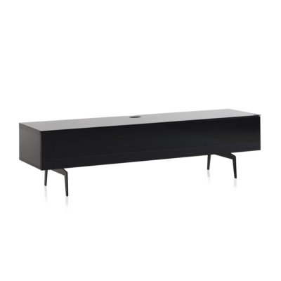 SONOROUS Studio ST-360 Modern Wood and Glass TV Stand - Black