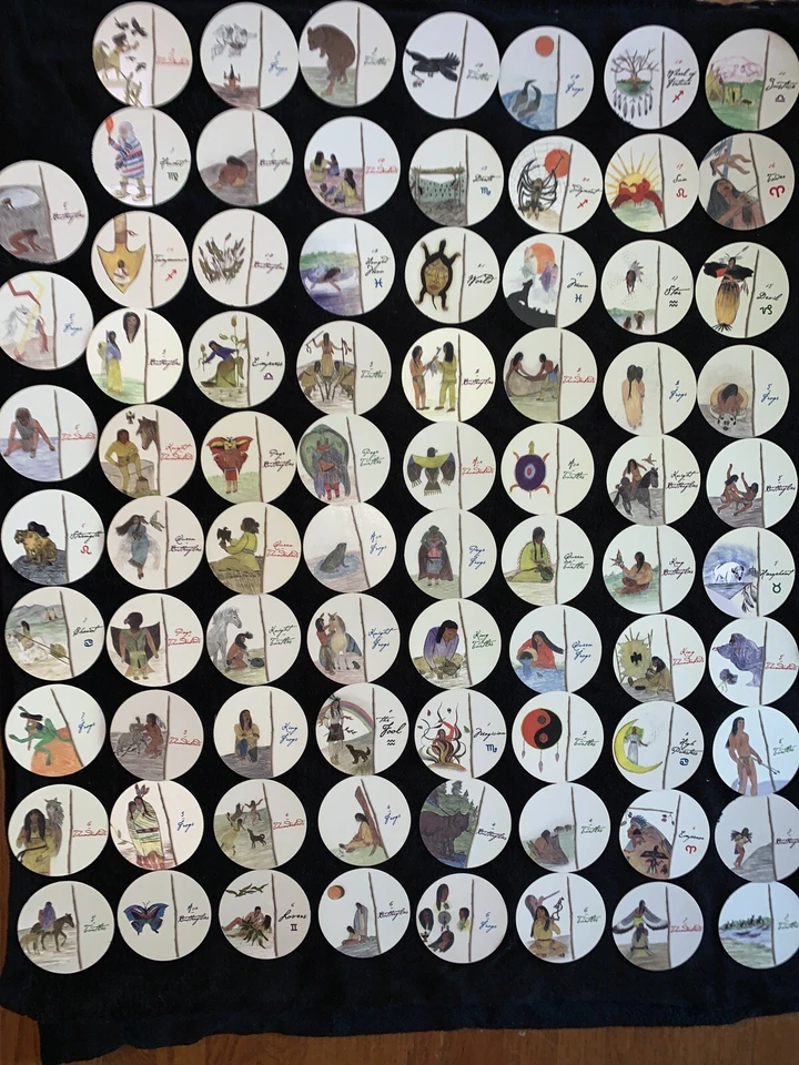 Tarjetas tribales indias americanas laminadas Apache Cherokee Sioux ❤️tw11j Foto 2 de 4