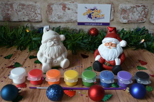 Christmas Xmas Gift Ceramic Paint Your Own Pottery Paints Brush Kids Plaster - Picture 3 of 6