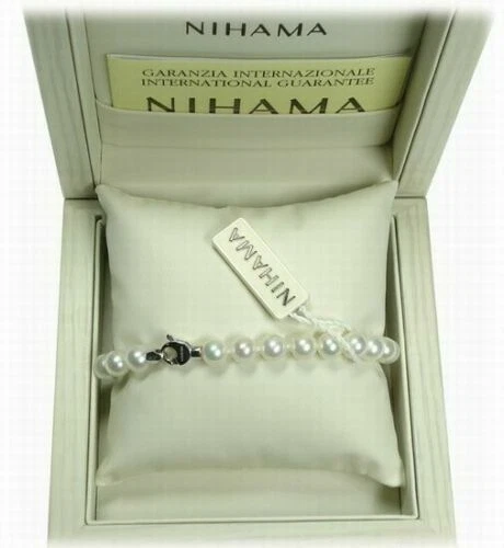 Bracciali di lusso con perle in oro bianco