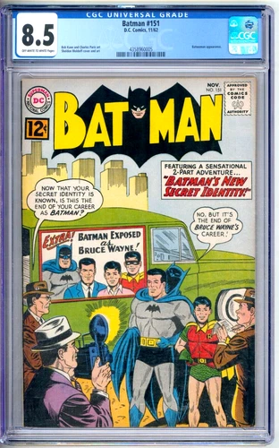 Batman 151 CGC Graded 8.5 VF+ DC Comics 1962