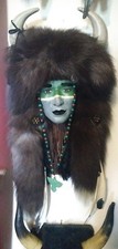 Vintage Native American fur head dress