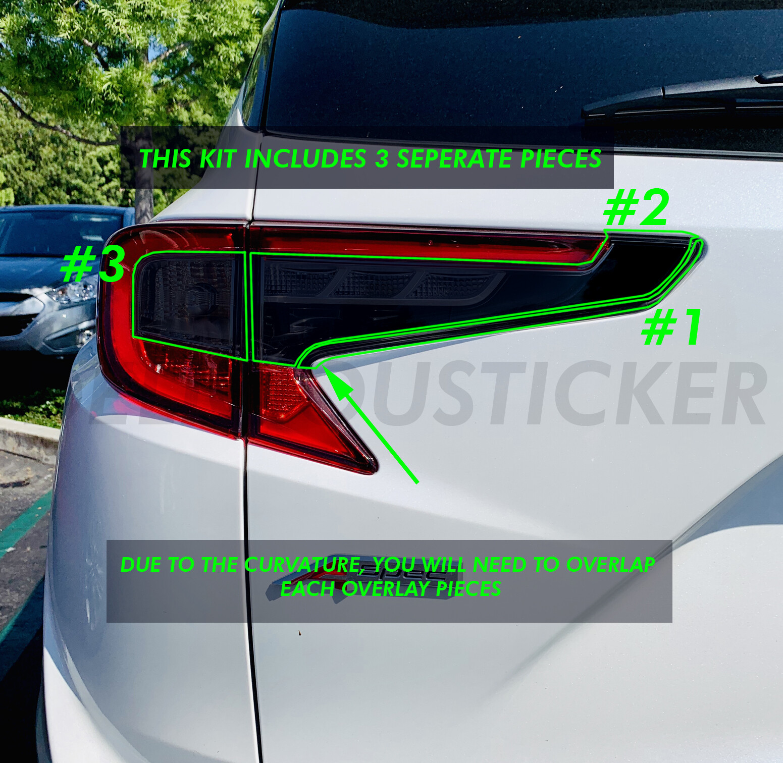 For 2020-2025 Corolla Sedan Smoke Tail Light Rear Reflectors