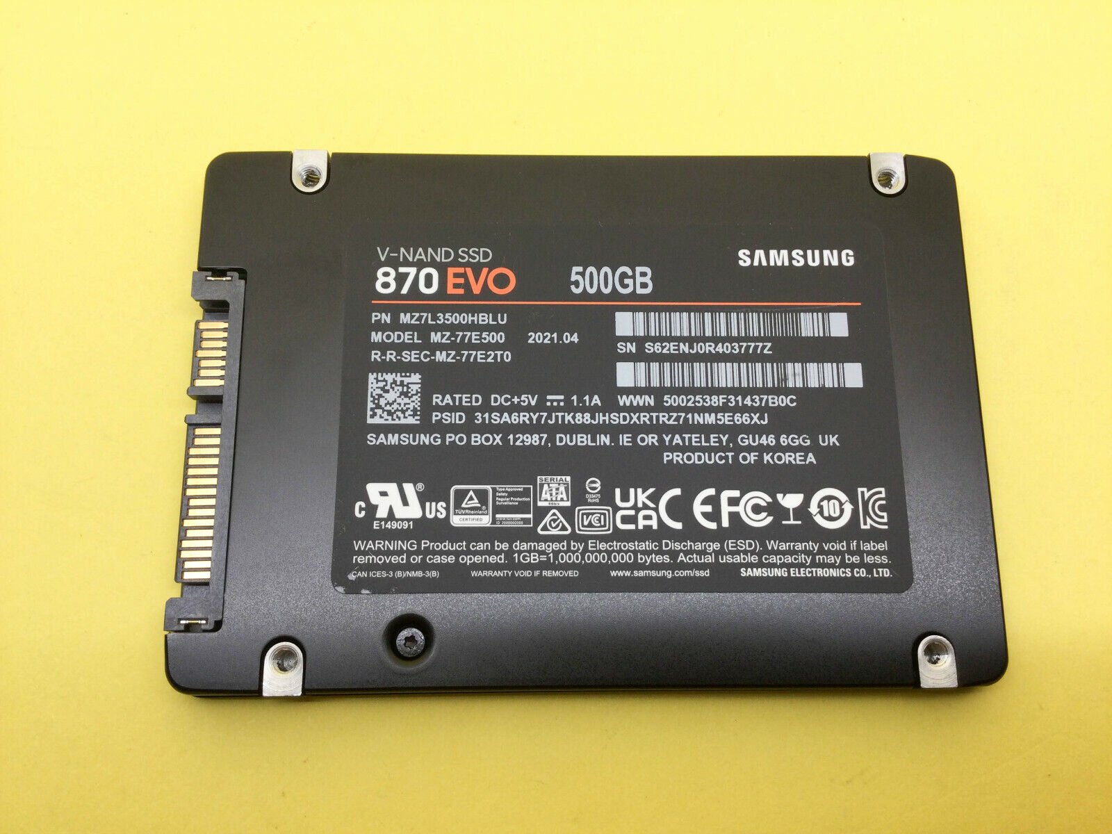 Samsung 870 EVO 500GB 2.5