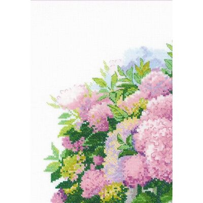 Kit Point De Croix Bouquet De Fleurs Hortensias - Neuf