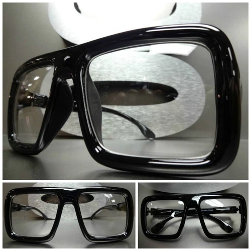 Men's Women OVERSIZE VINTAGE RETRO Style NERD PARTY CLEAR LENS EYE GLASSES FRAME