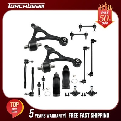 Front Lower Control Arms w/Ball Joints Sway Bar Links For 2003-2014 Volvo XC90