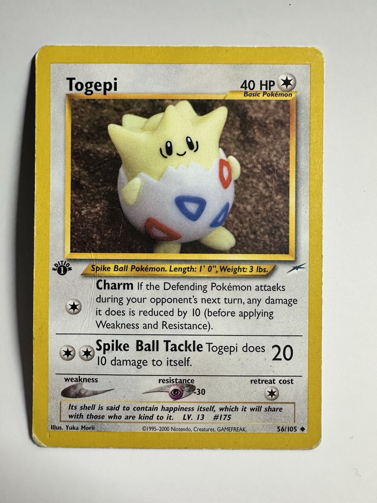 Togepi 56/105 1st Edition Neo Destiny Pokemon TCG - LP