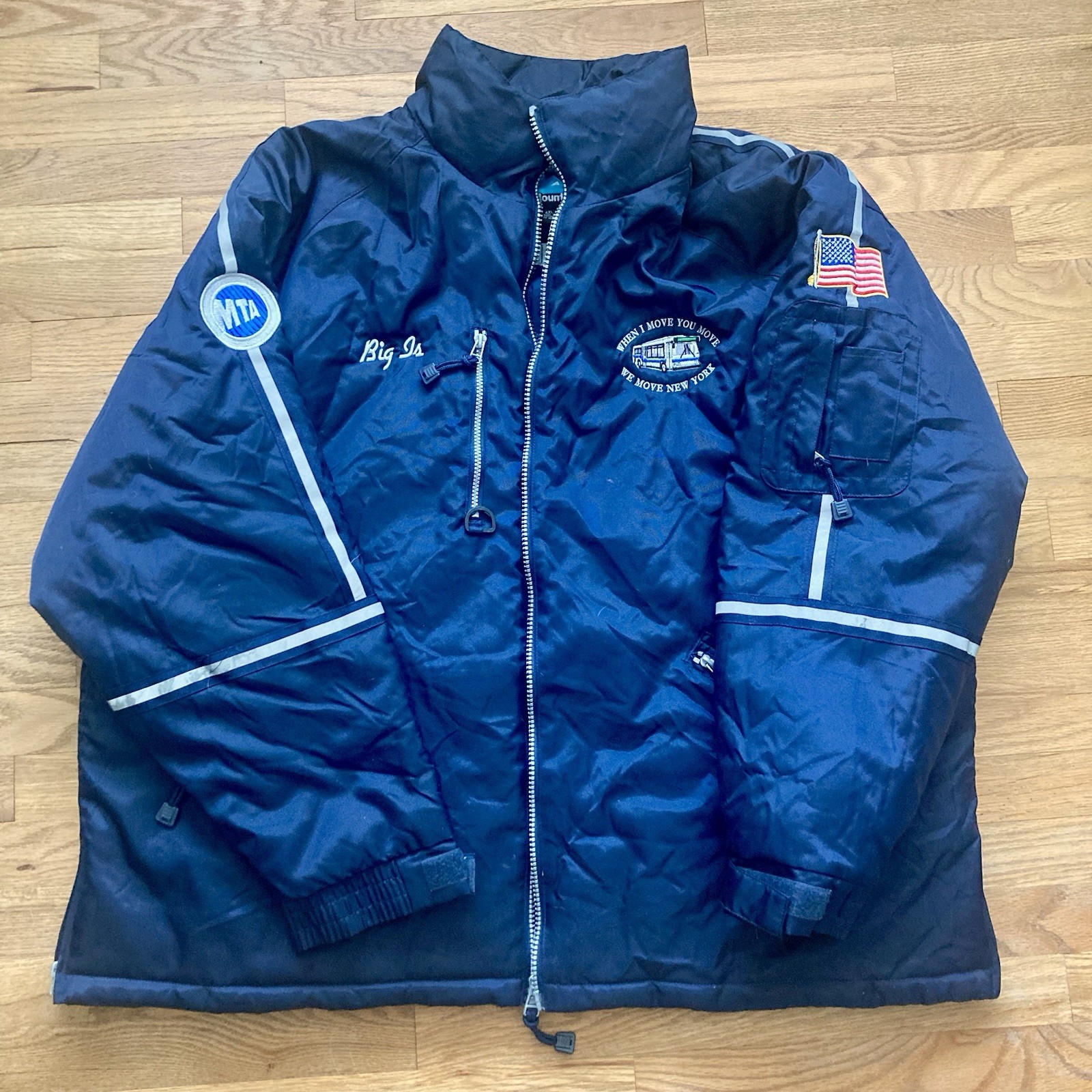 RARE! VTG MTA TRANSIT NYCTA NEW YORK SURFACE BOMBER JACKET UNIFORM W/TWIN TOWERS image 2