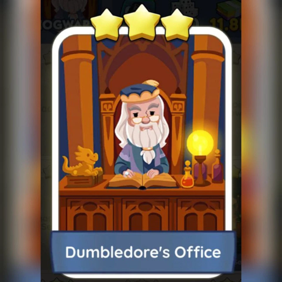 1 x Dumbledore's Office (⭐⭐⭐) set 9 - Mono_poly_ Go sticker (Fast sending)