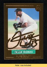 1992 Front Row Pure Gold Foil Signature Frank Thomas #3 HOF 7j0