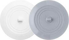 2PCS Bathtub Drain Stopper - 5" Silicone Kitchen Bathroom Hair Water Shower