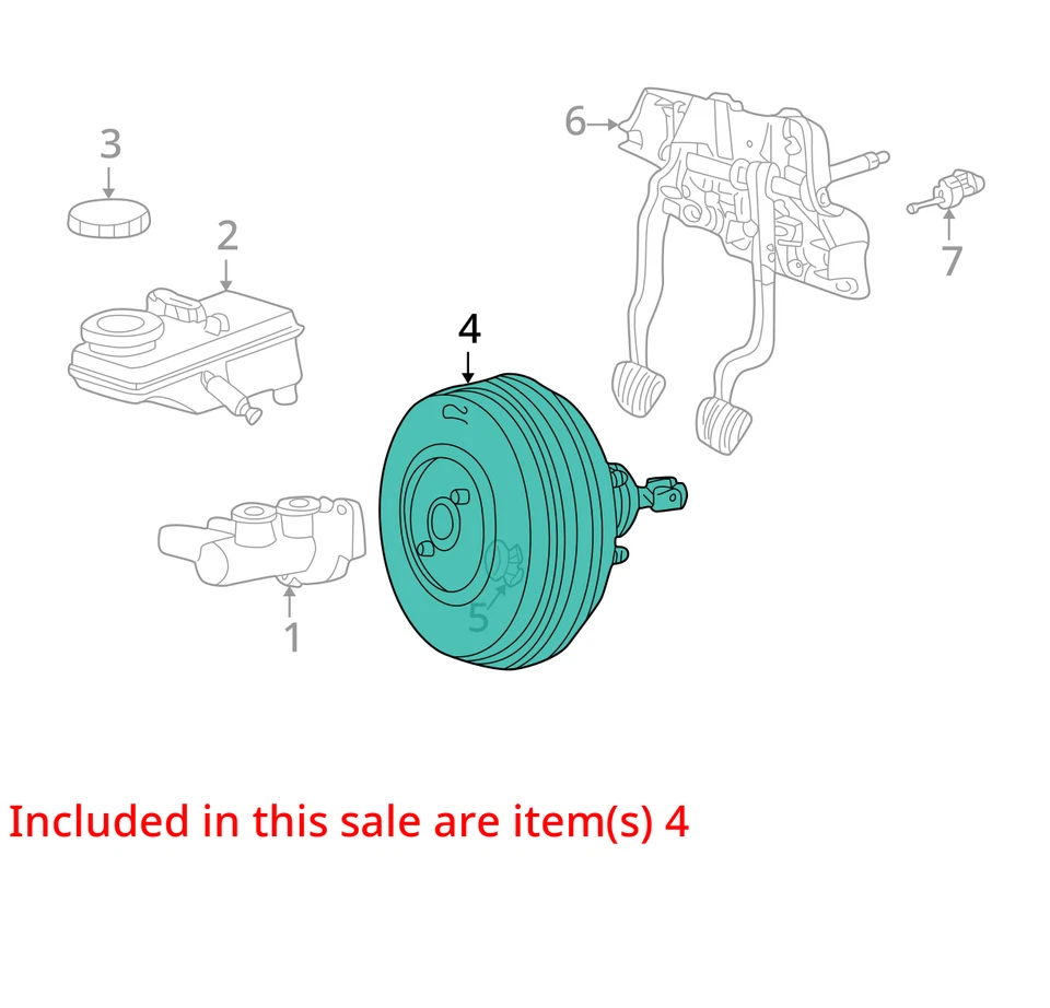 Potenciador de freno ID XW43-2005-AA compatible con 00-02 Lincoln LS 30482218 Foto 3 de 4