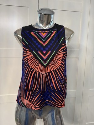 NWT Mara Hoffman Geometric Print Open Back Tank Top Size XS