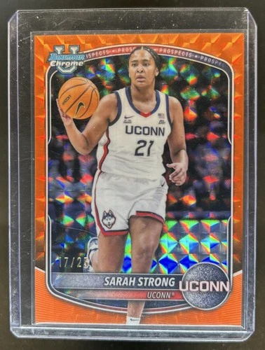 2025 Bowman Basketball Orange Geometric Refractor Sarah Strong #BCP-80