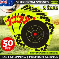 50PCS 8" INCH 20cm REACTIVE SPLATTER SHOOTING AIR RIFLE TARGET SELF ADHESIVE