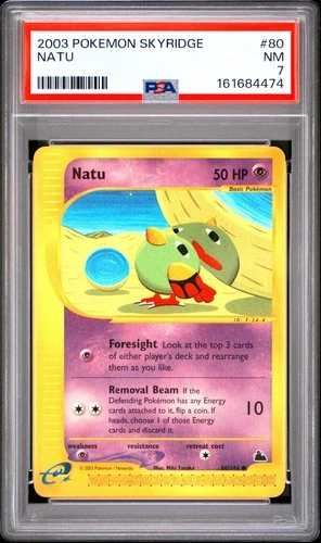 2003 POKEMON SKYRIDGE #80 NATU PSA 7