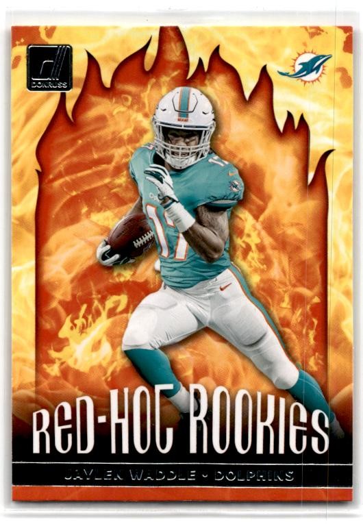 2021 Donruss #RHR-JWA Jaylen Waddle Red Hot Rookies Miami Dolphins