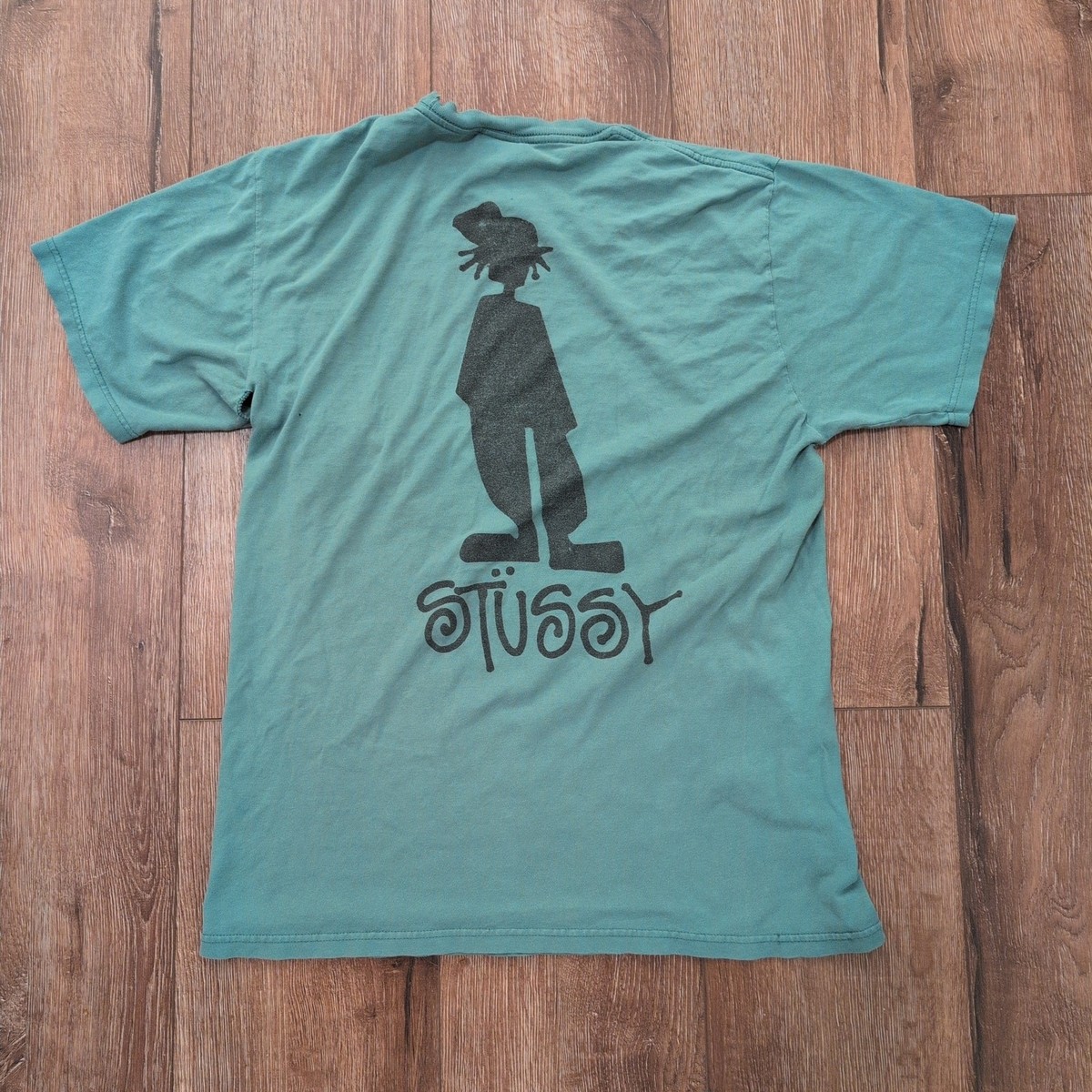 VTG Stussy Shadowman Men's Medium Shirt Skater Grunge Thrashed